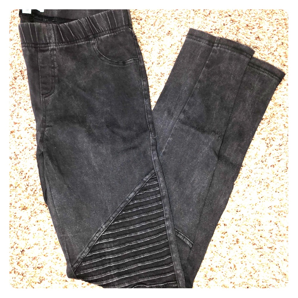 Grey Moto Jeggings